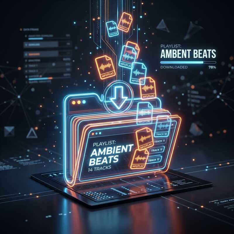 Download full SoundCloud playlists and albums instantly
